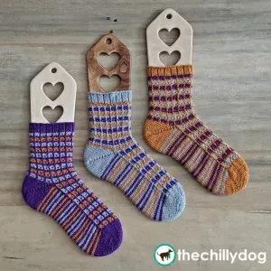 Cubicle Socks Trio: Knitting Pattern PDF