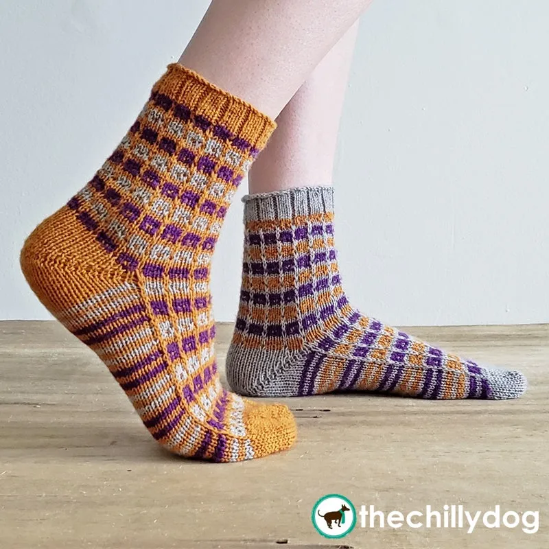 Cubicle Socks Trio: Knitting Pattern PDF