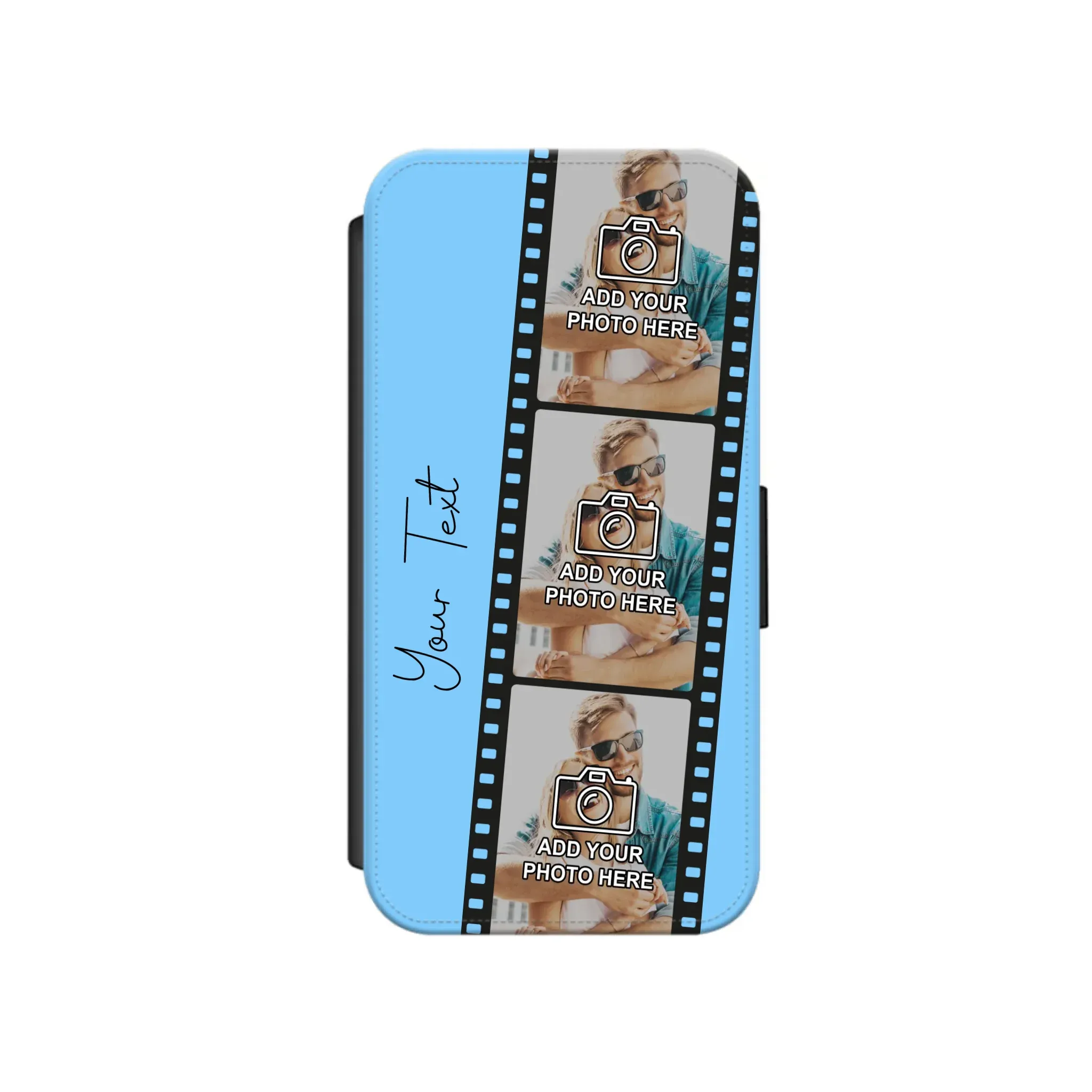 Custom Personalised Film Reel No.6 Faux Leather Flip Case Wallet for iPhone / Samsung