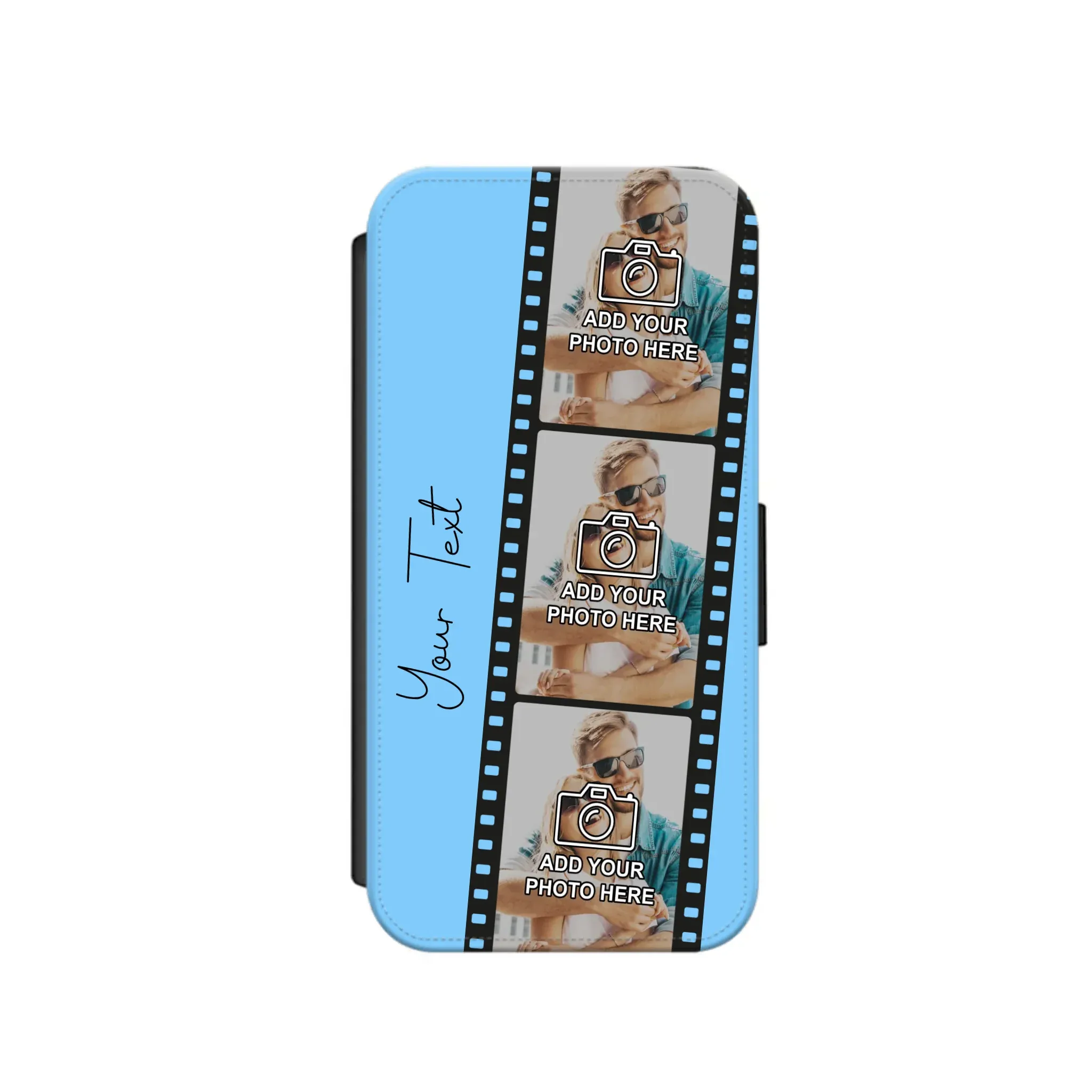 Custom Personalised Film Reel No.6 Faux Leather Flip Case Wallet for iPhone / Samsung