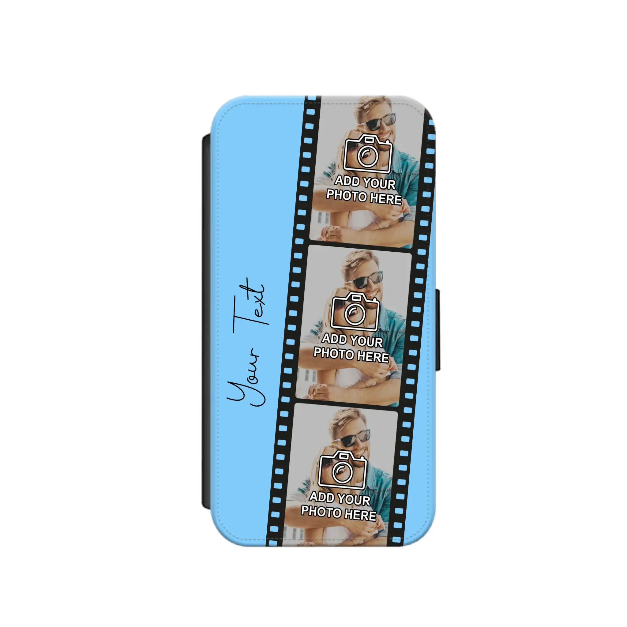 Custom Personalised Film Reel No.6 Faux Leather Flip Case Wallet for iPhone / Samsung
