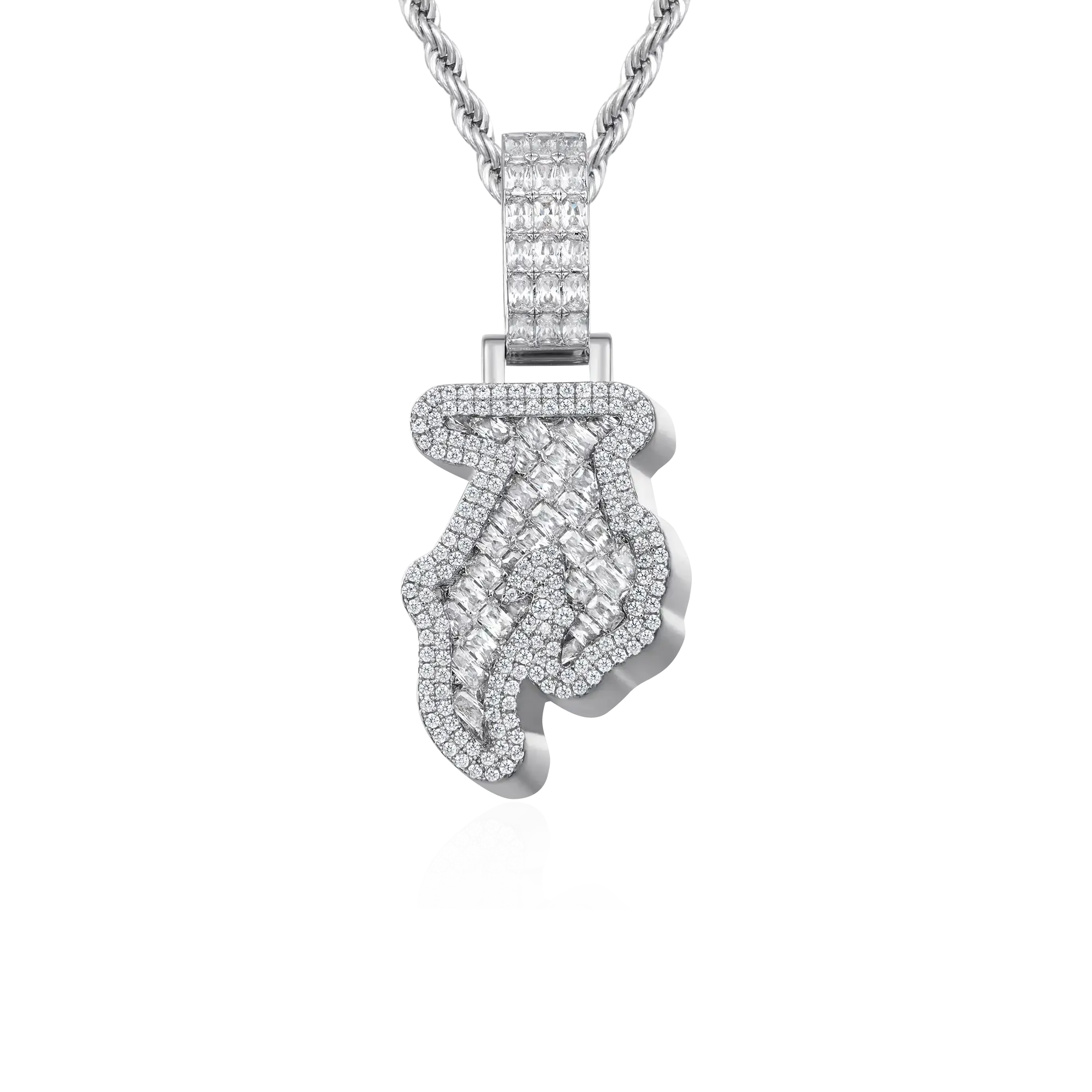 Custom Woven Set Letter Pendant