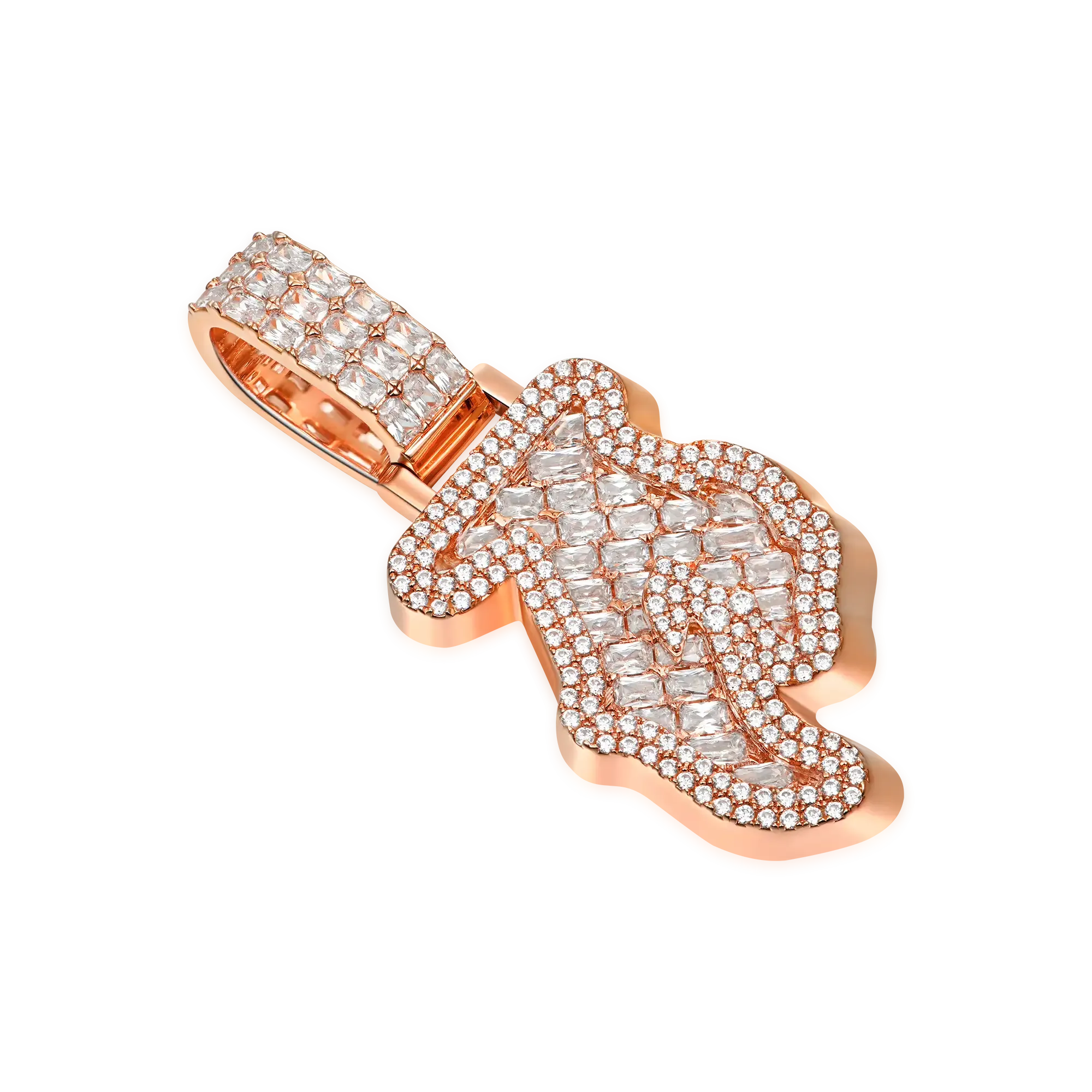 Custom Woven Set Letter Pendant
