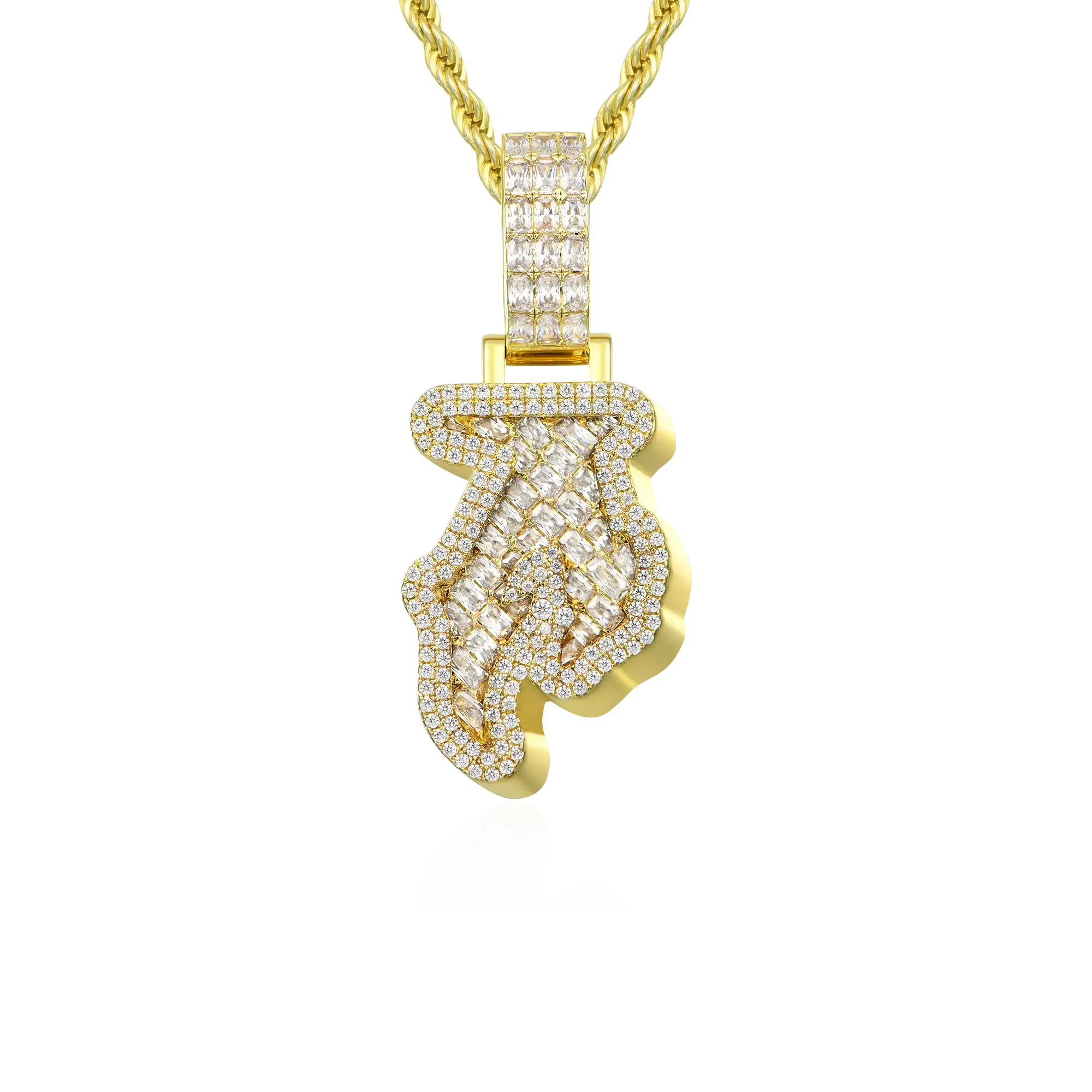 Custom Woven Set Letter Pendant