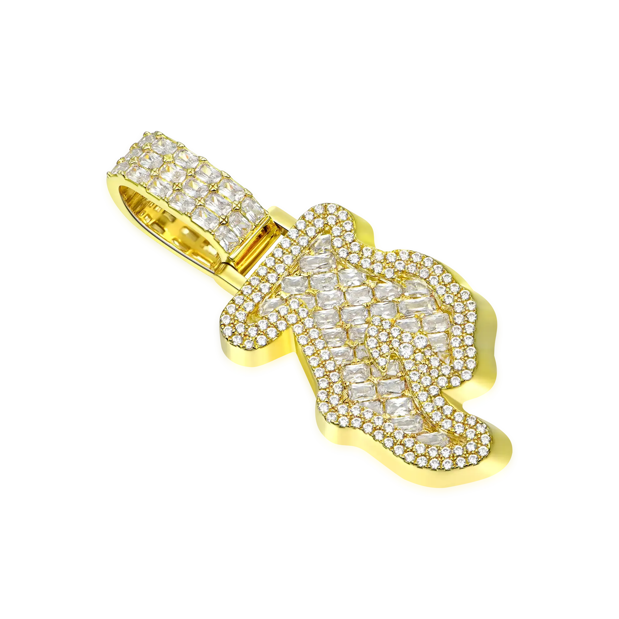 Custom Woven Set Letter Pendant