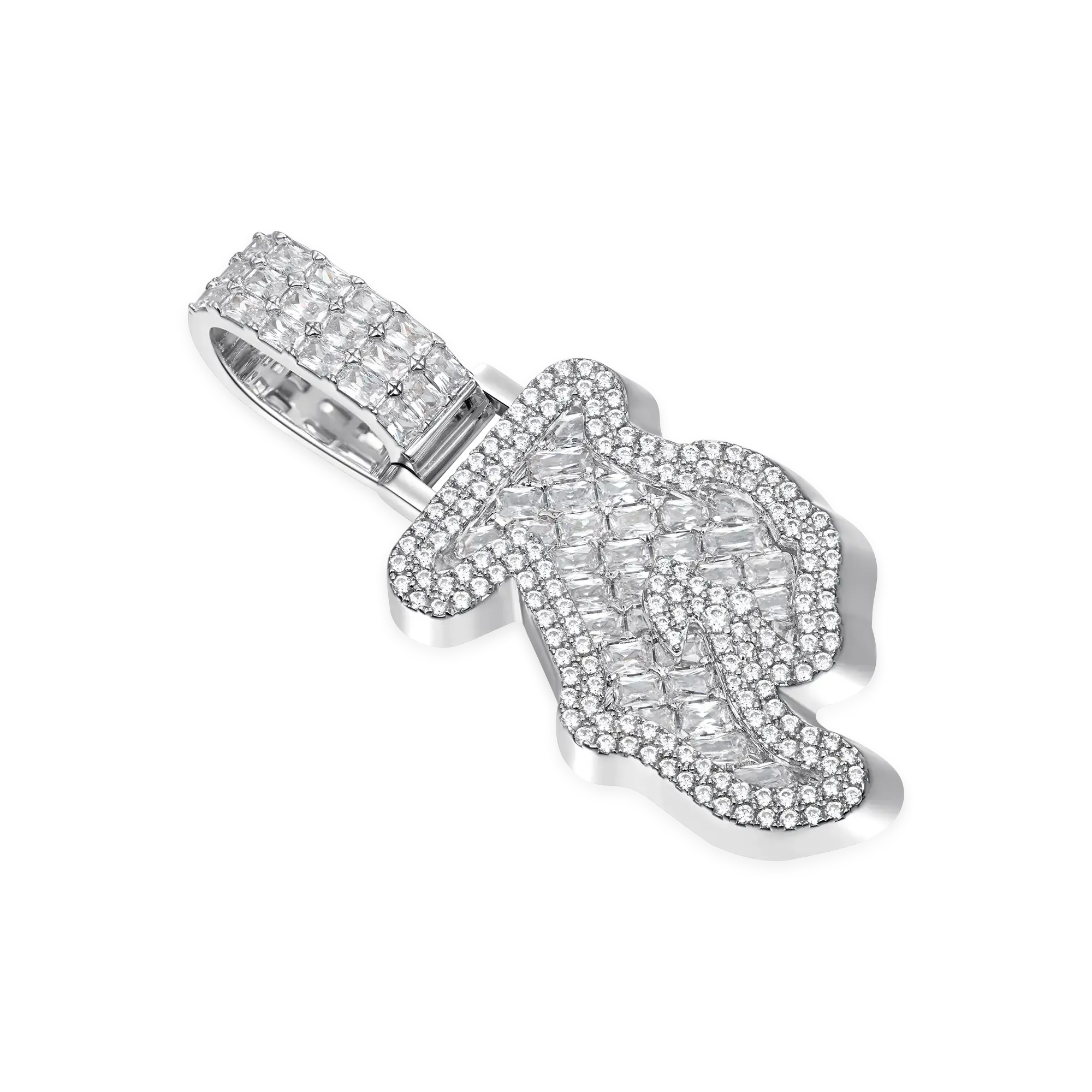 Custom Woven Set Letter Pendant