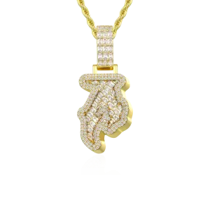 Custom Woven Set Letter Pendant