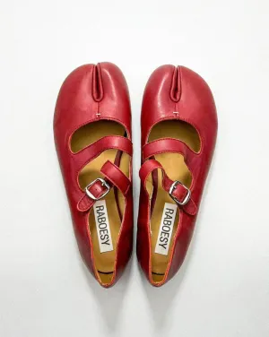 Double Straps Tabi Ballet Flats