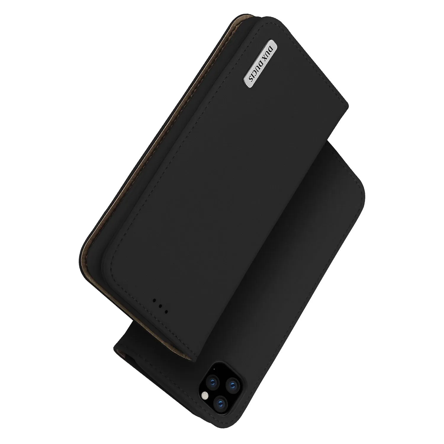 DUX DUCIS for iPhone 11 pro MAX 2019 Luxury Genuine Leather Magnetic Flip Cover Full Protective Case with Bracket Card Slot red