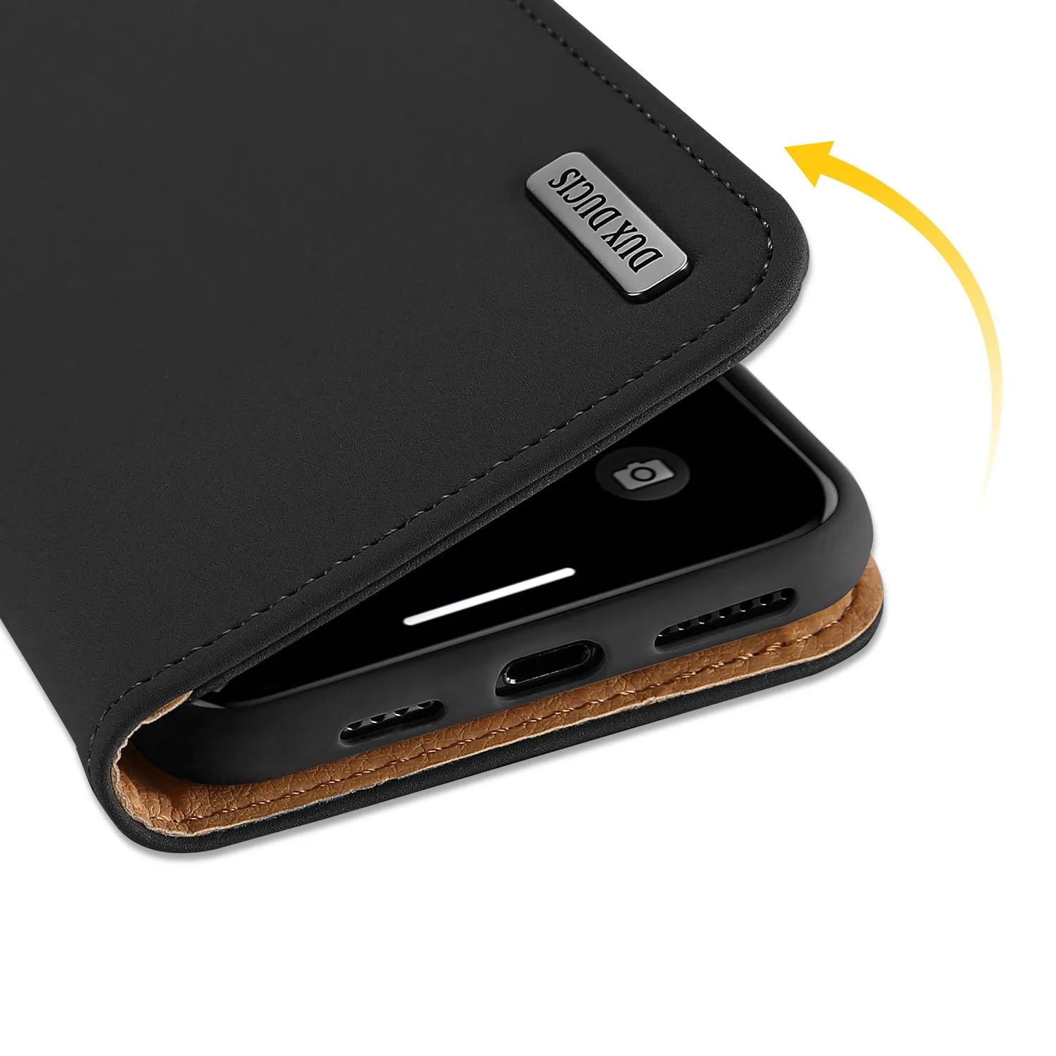 DUX DUCIS for iPhone 11 pro MAX 2019 Luxury Genuine Leather Magnetic Flip Cover Full Protective Case with Bracket Card Slot red