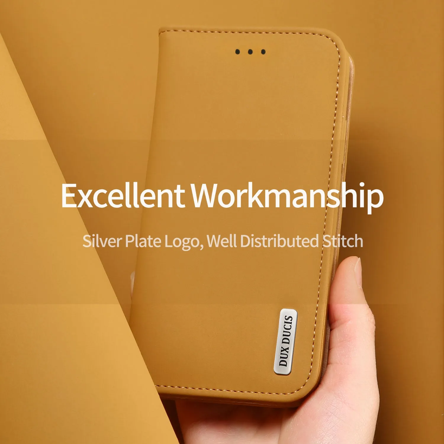 DUX DUCIS For iPhone 7/8 Luxury Genuine Leather Magnetic Flip Cover Full Protective Case with Bracket Card Slot blue