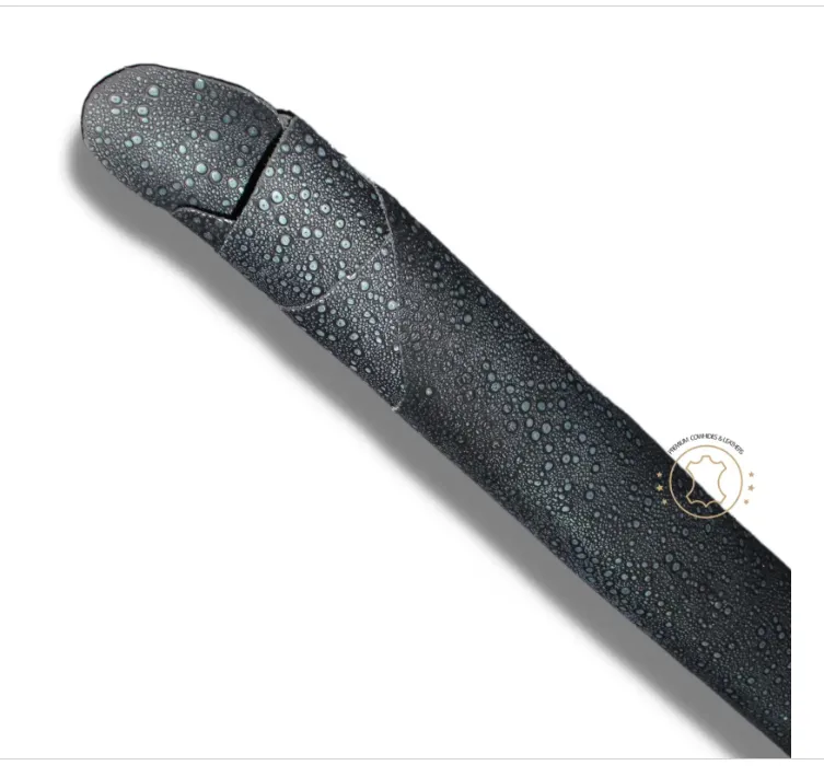 Embossed Leather Rain Drops Black Silver: Leather 3 - 3.5 oz. | 1.4 - 1.6 mm - Leather for Projects - RainDrops