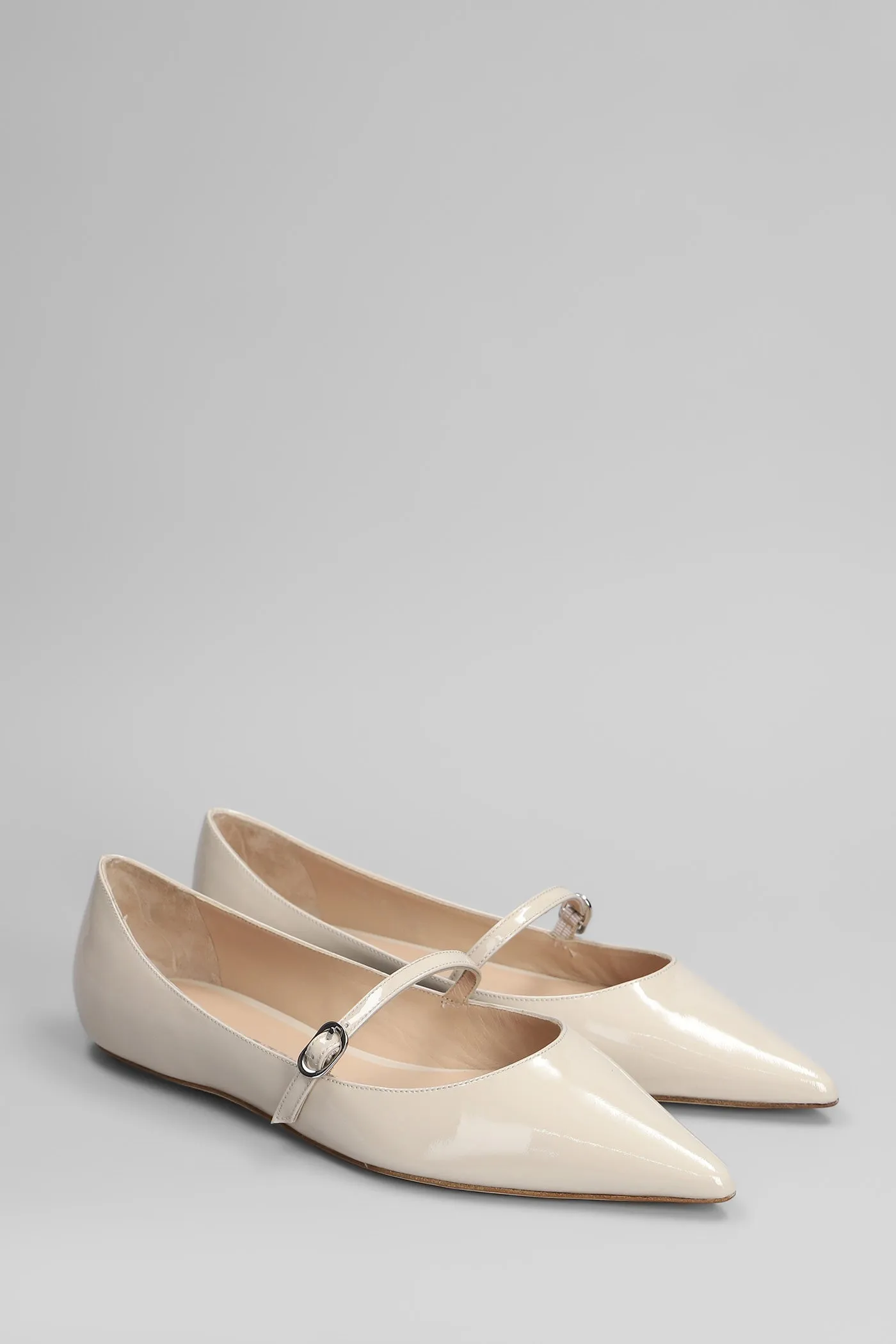 Emilia mary jane Ballet flats in taupe patent leather