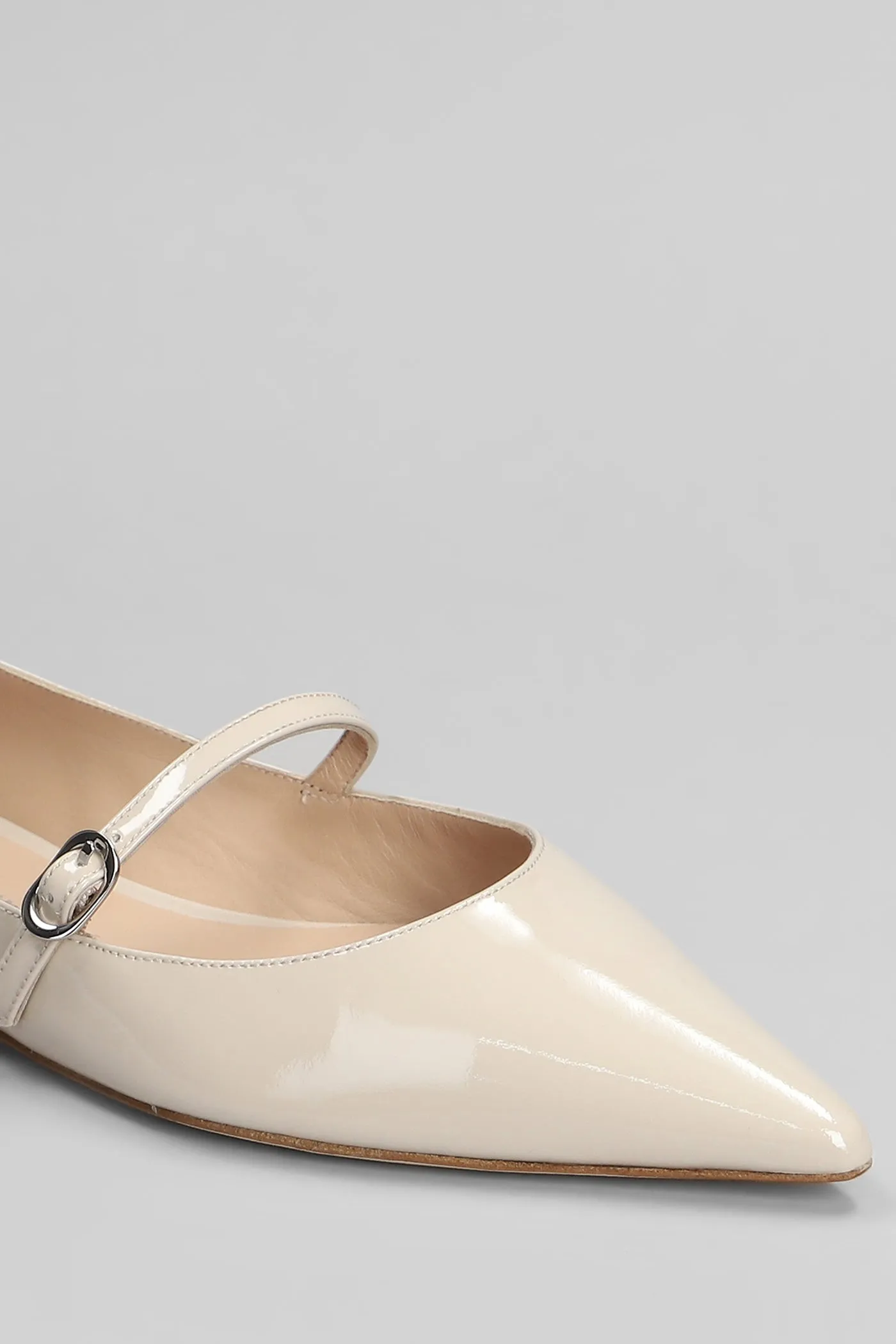 Emilia mary jane Ballet flats in taupe patent leather