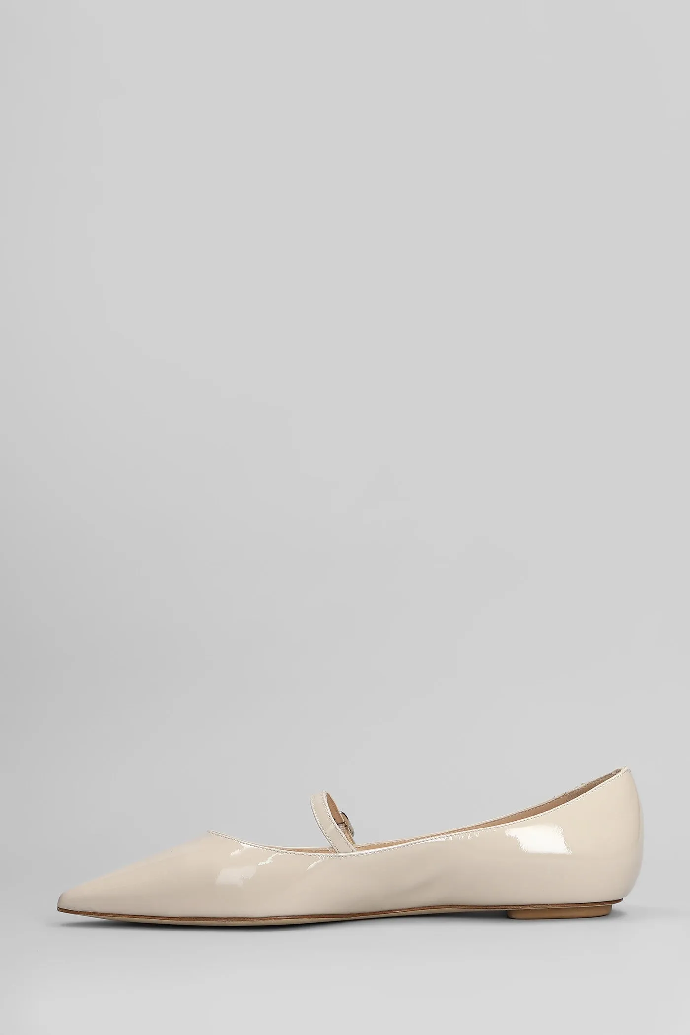 Emilia mary jane Ballet flats in taupe patent leather