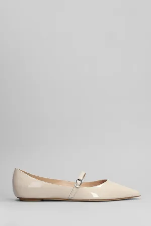 Emilia mary jane Ballet flats in taupe patent leather