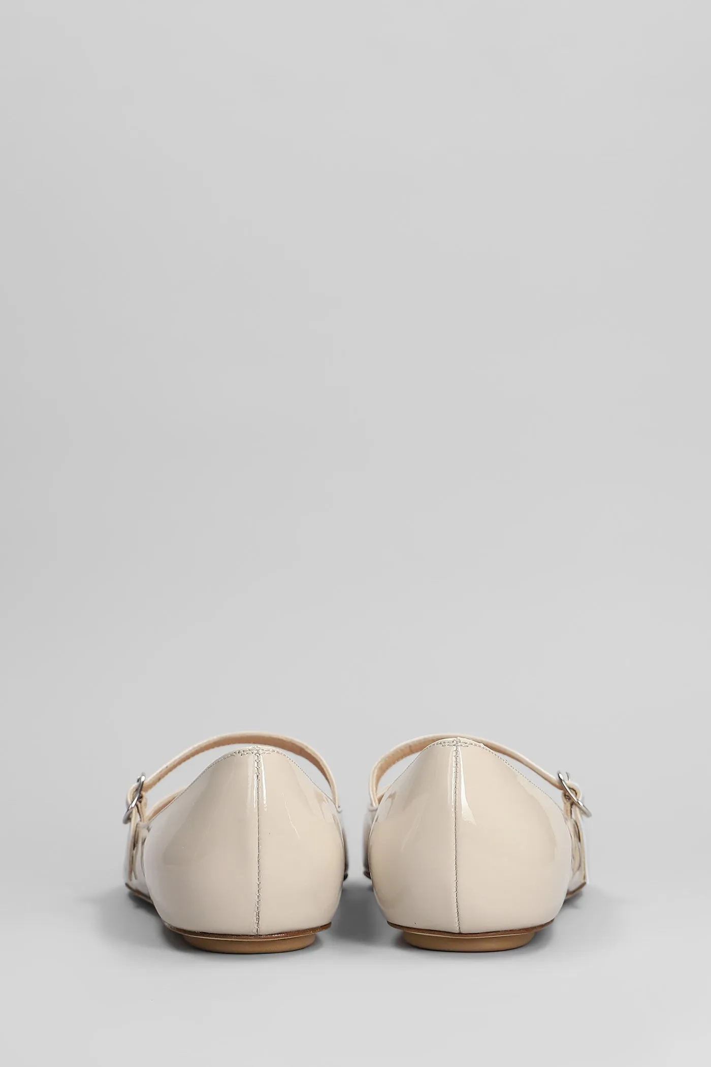 Emilia mary jane Ballet flats in taupe patent leather