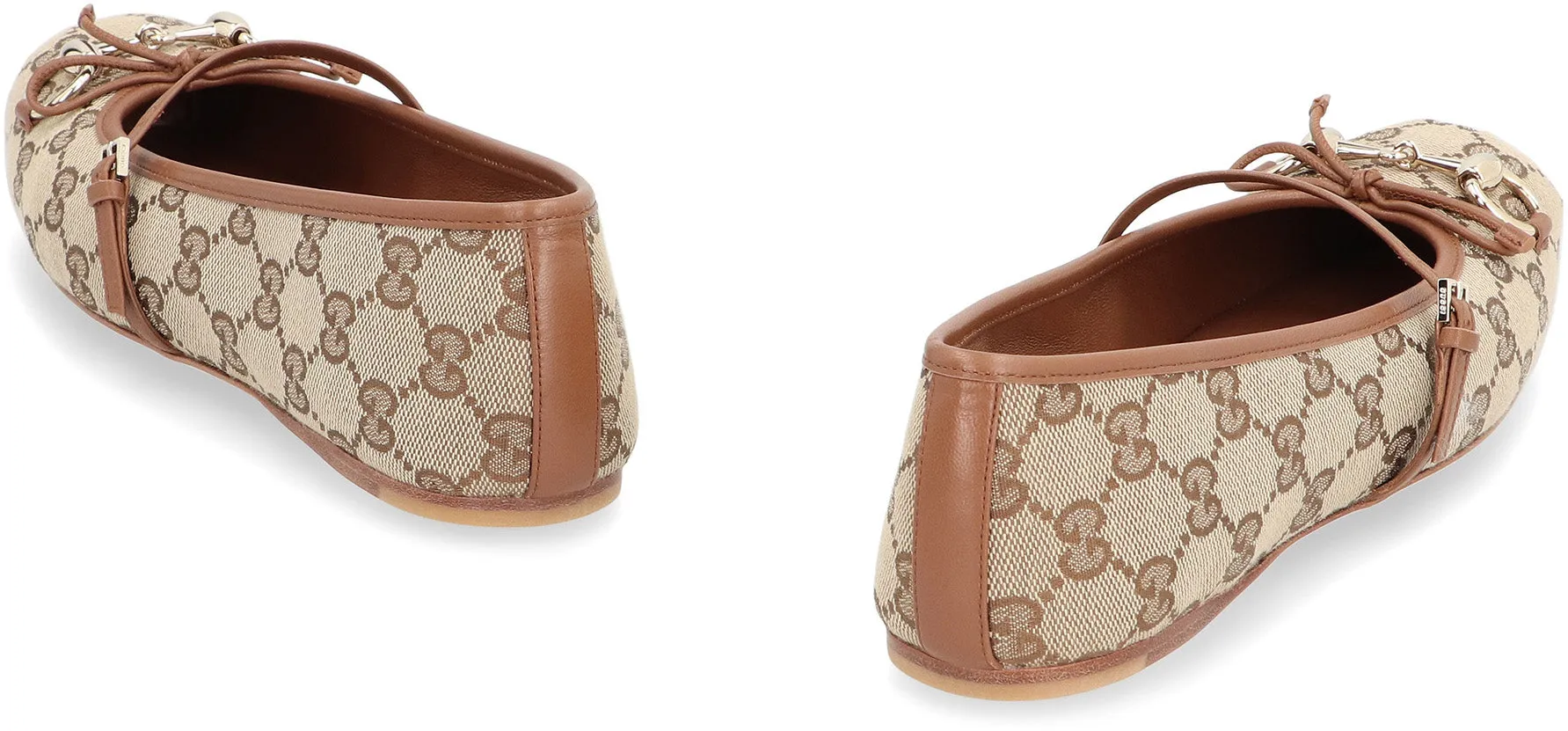 Fabric ballet flats with logo