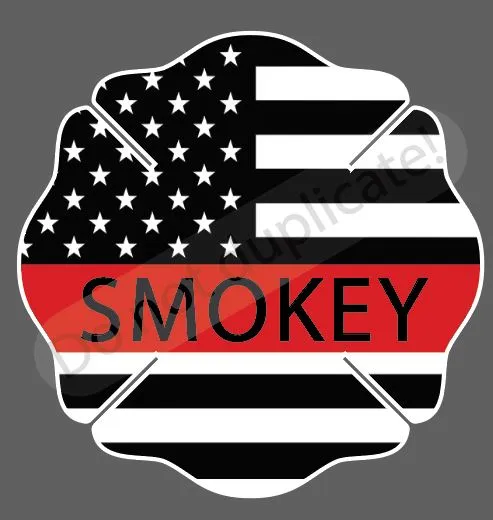Firefighter Flag Shield Vinyl Heat Transfer