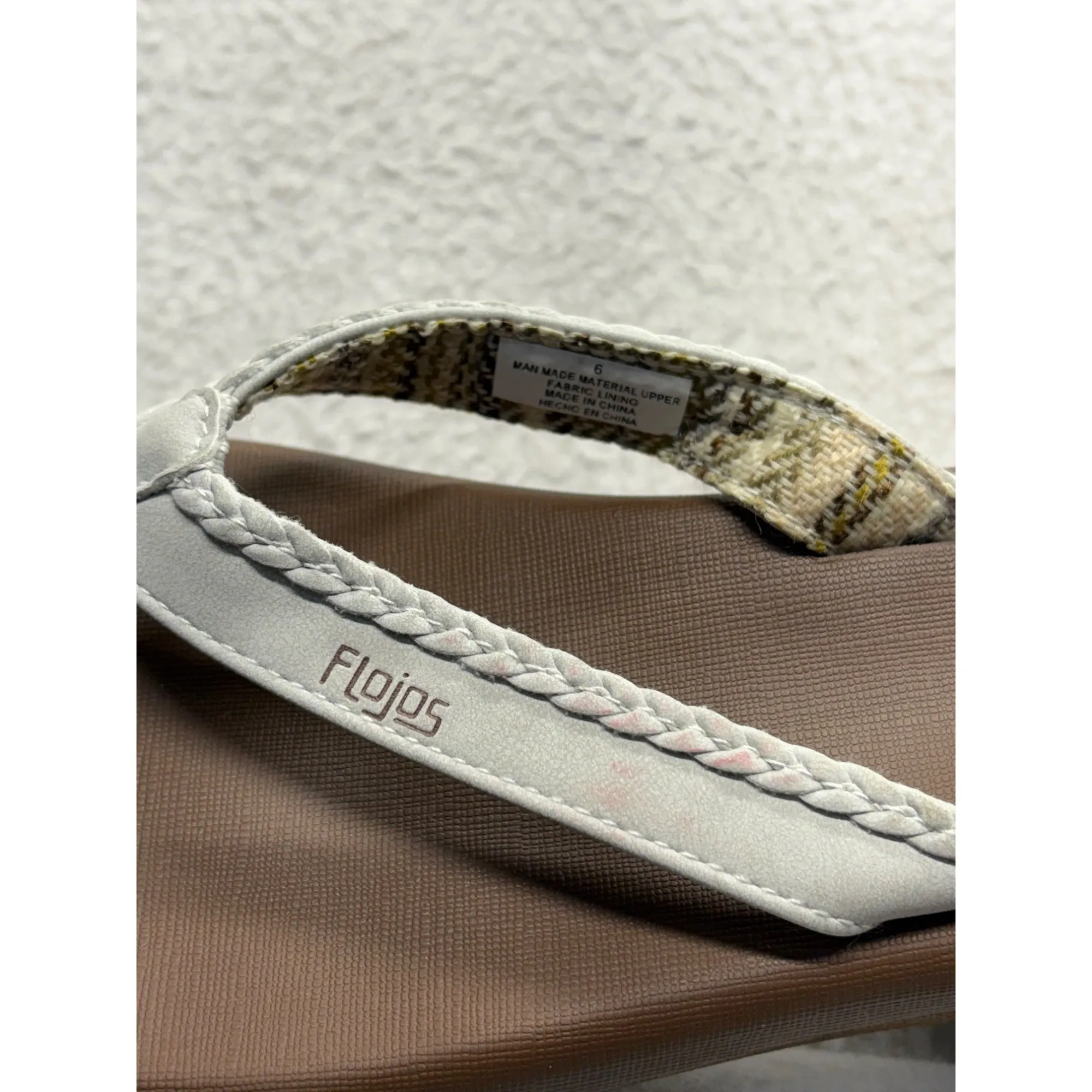 Flojos Womens Woven Strap Flip Flops #7668