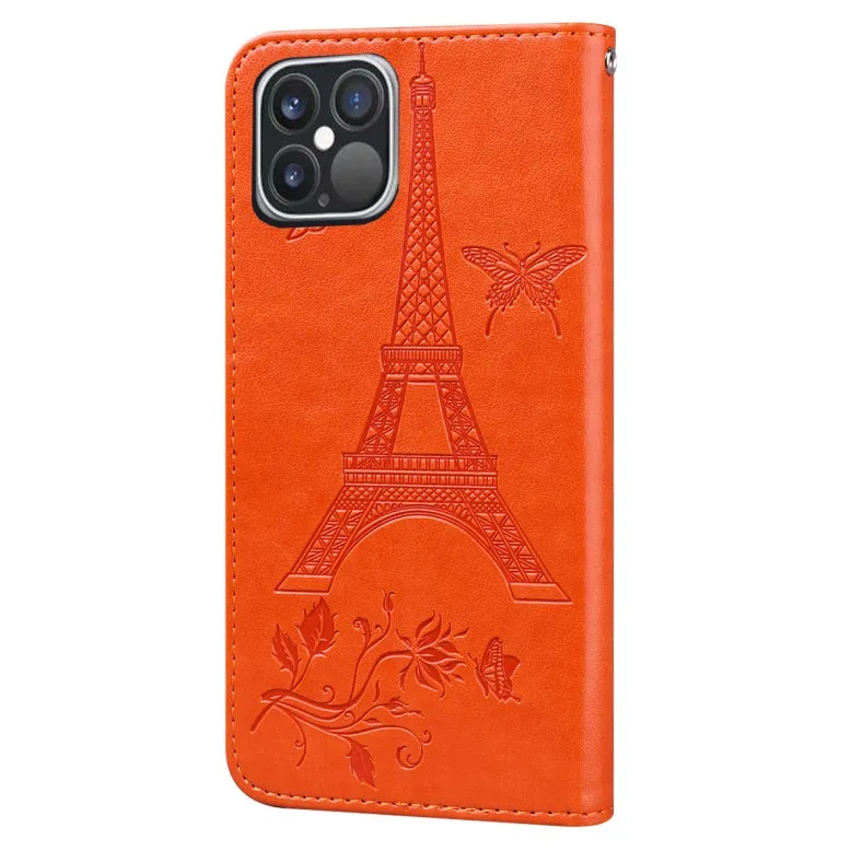 For iPhone12 iPhone12Pro 6.1 Inches Leather Case Flip Cover Card Slots Stand Bag Pink