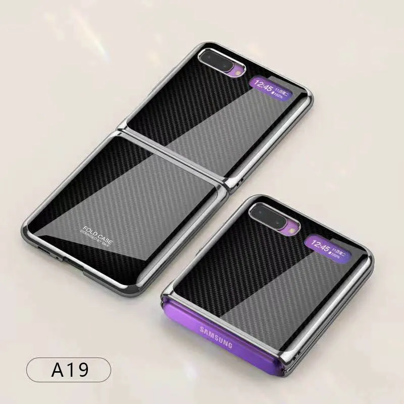 For Samsung Galaxy Z flip Foldable Cellphone Shell Electroplated Painted Folding Phone Case A12 woven red pattern