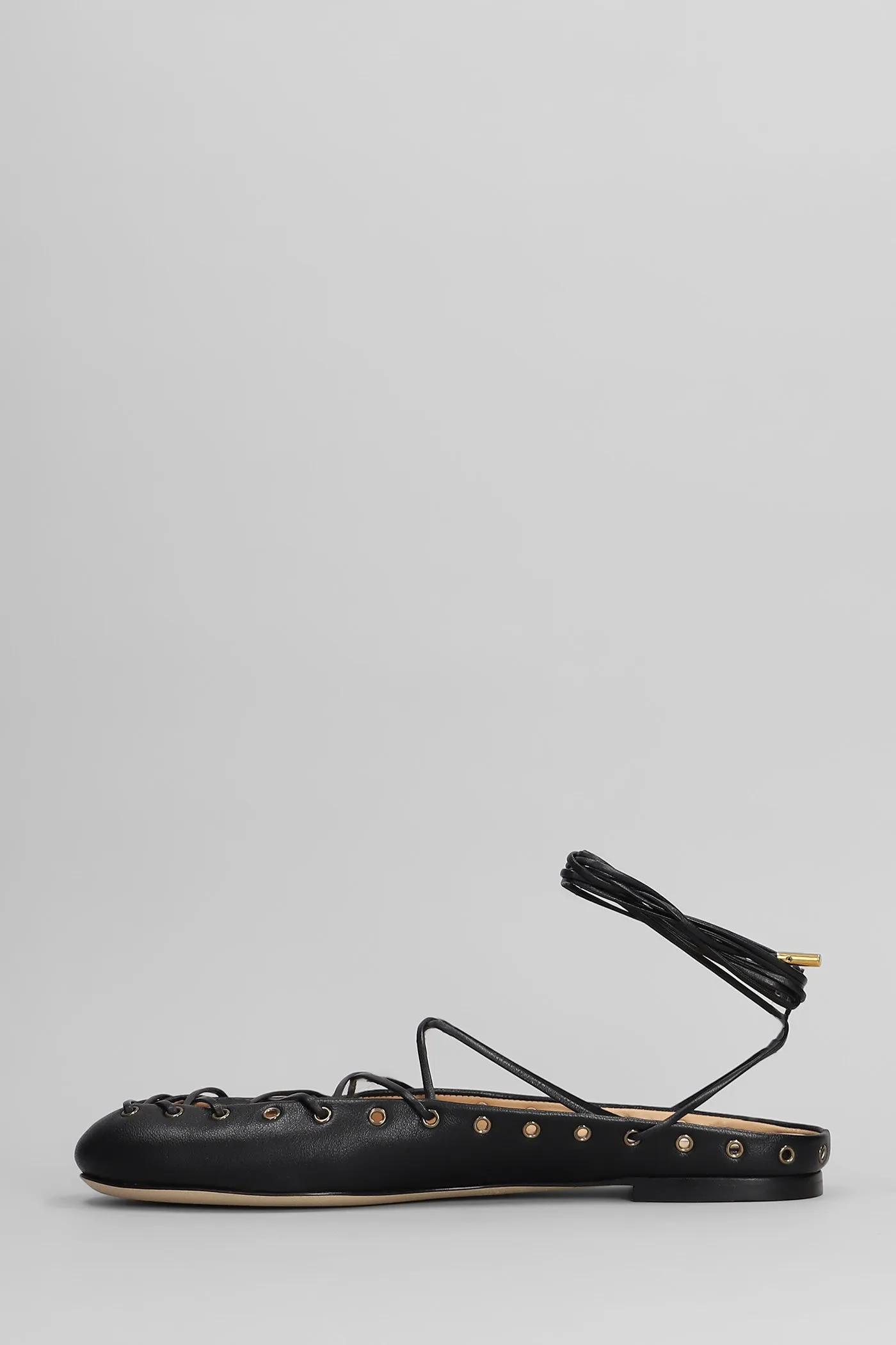 Ghillies Ballet flats in black leather