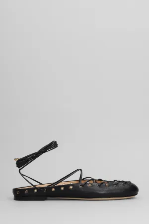 Ghillies Ballet flats in black leather