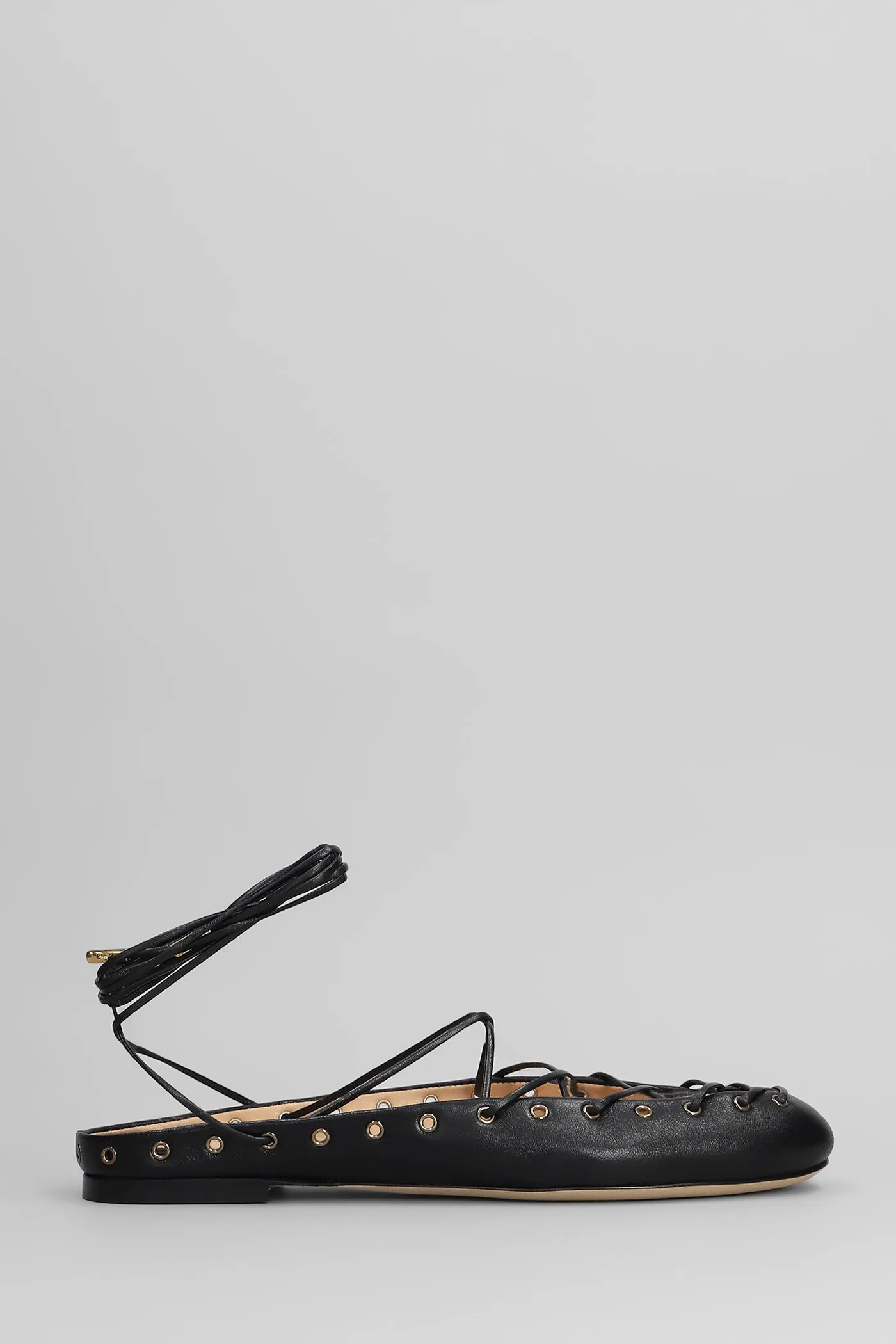 Ghillies Ballet flats in black leather