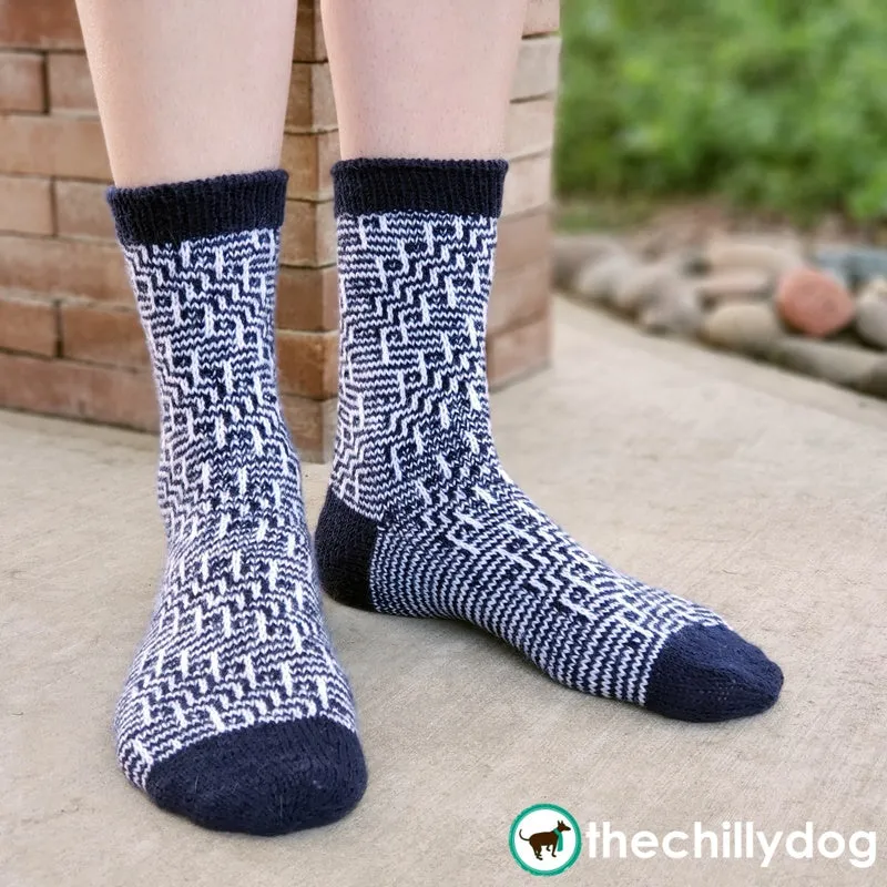 Grand Staircase Socks: Knitting Pattern PDF