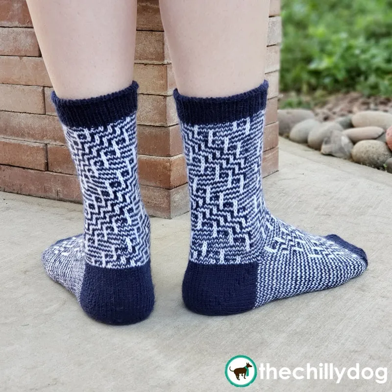 Grand Staircase Socks: Knitting Pattern PDF