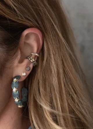 GREY MEDIUM HINGED EAR CUFF EARRING