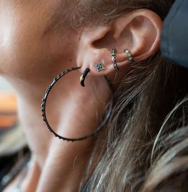 GREY MEDIUM HINGED EAR CUFF EARRING