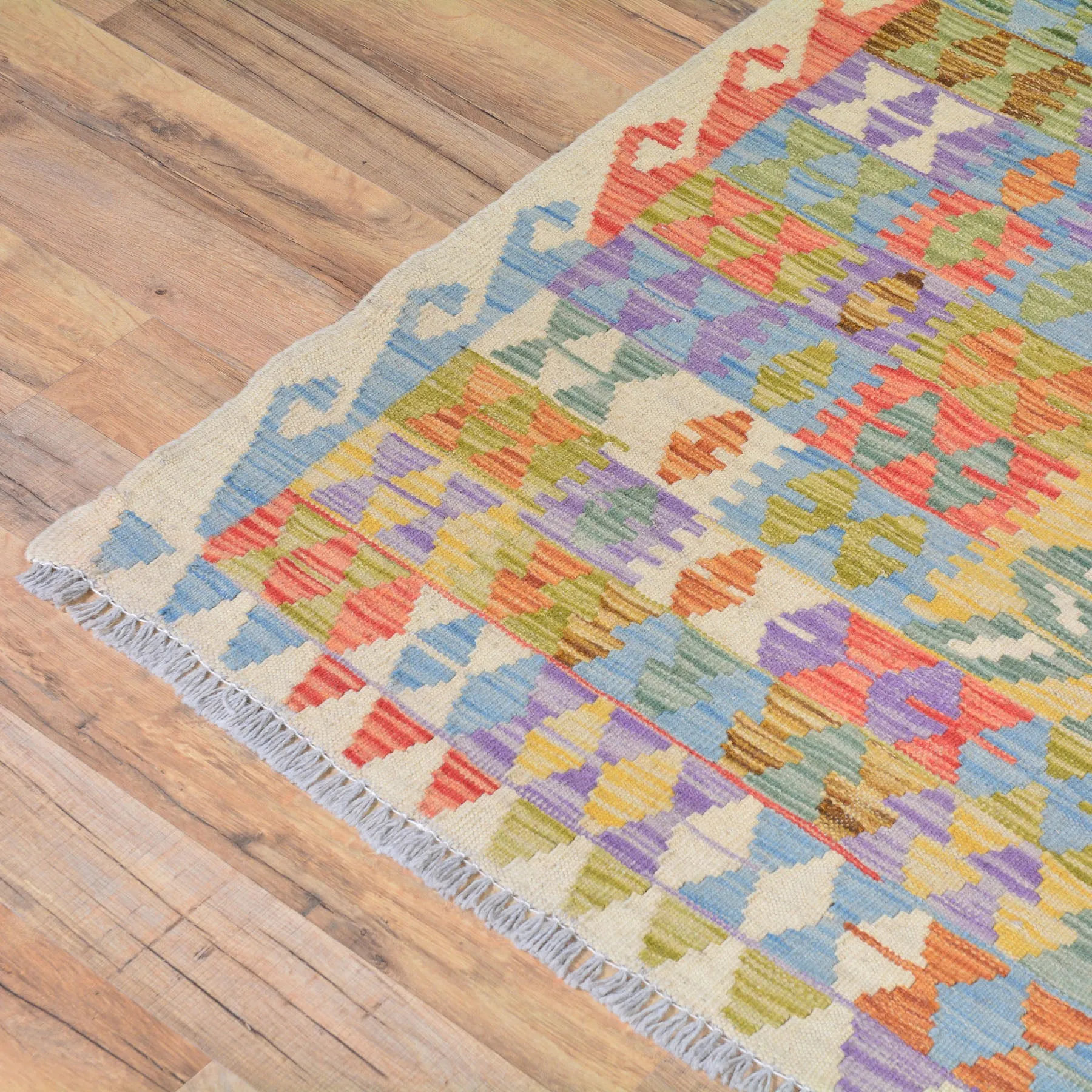 Hand-Woven Flatweave Handmade Kilim Wool Rug (Size 4.9 X 6.4) Cwral-5703