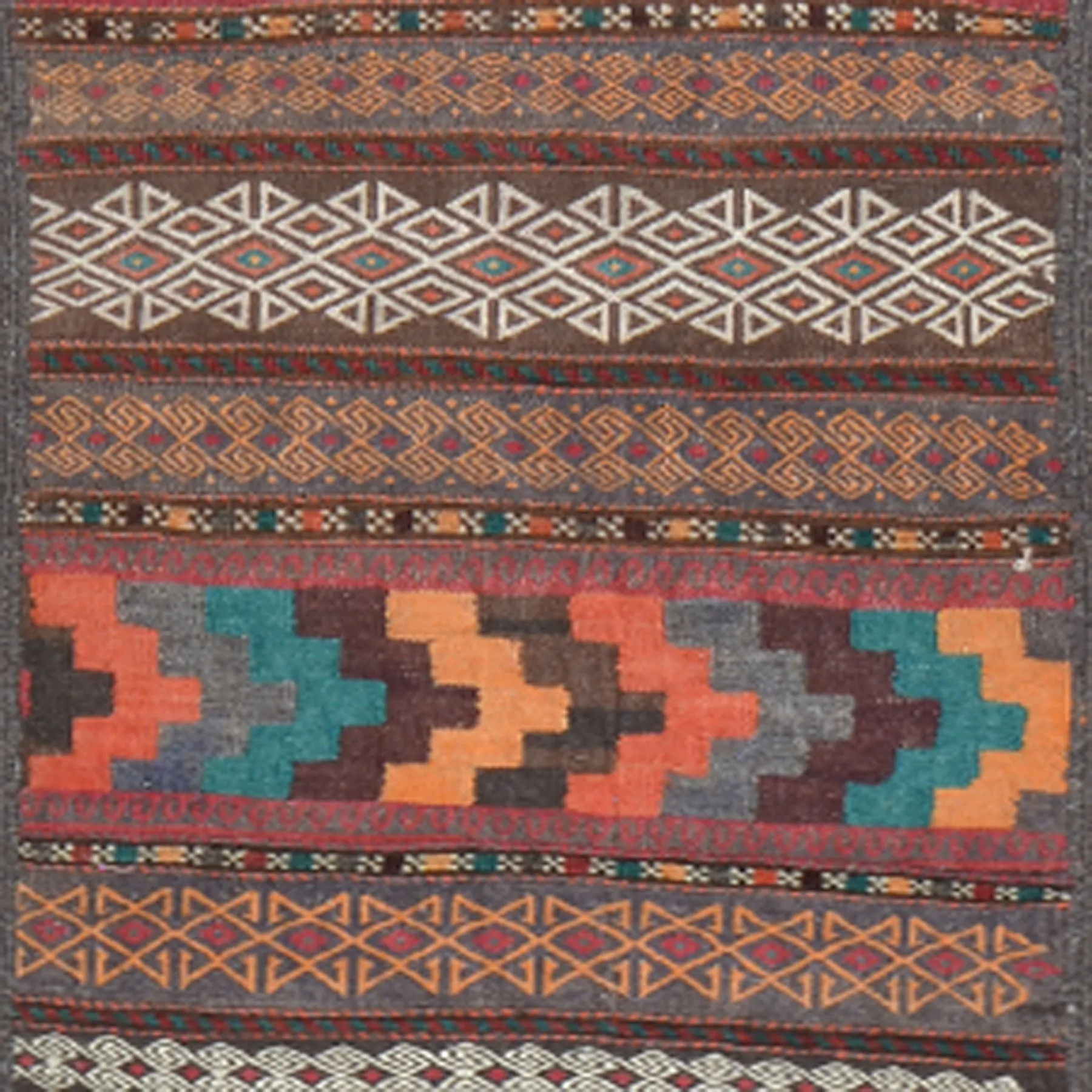 Hand-Woven Old Tribal Turkish 100% Wool Oriental Kilim Rug (Size 1.10 X 10.0) Cwral-10272