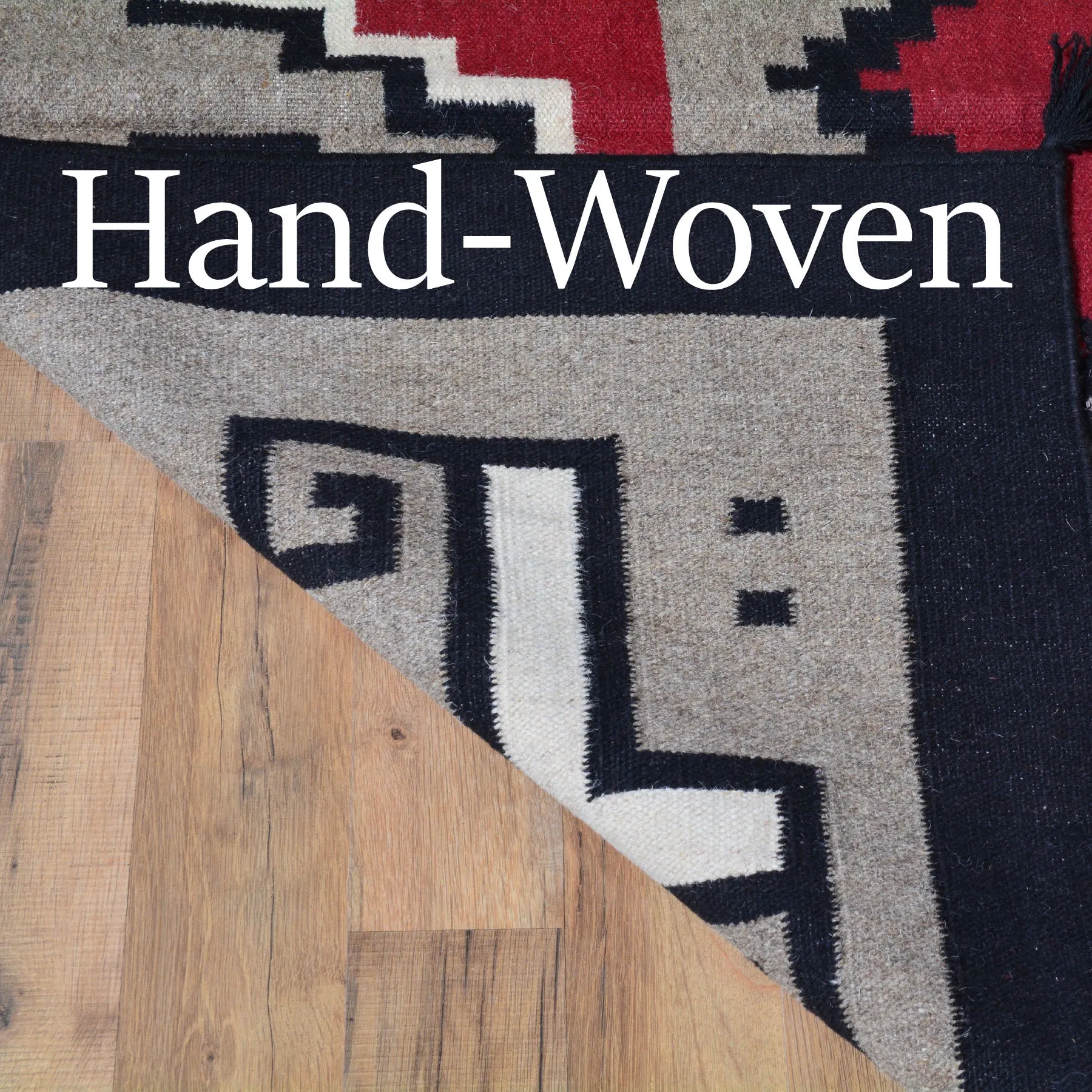 Hand-Woven Reversible Kilim Southwestern Design Wool Rug (Size 9.0 X 12.0) Cwral-6912