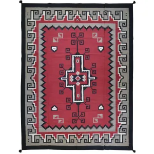 Hand-Woven Reversible Kilim Southwestern Design Wool Rug (Size 9.0 X 12.0) Cwral-6912