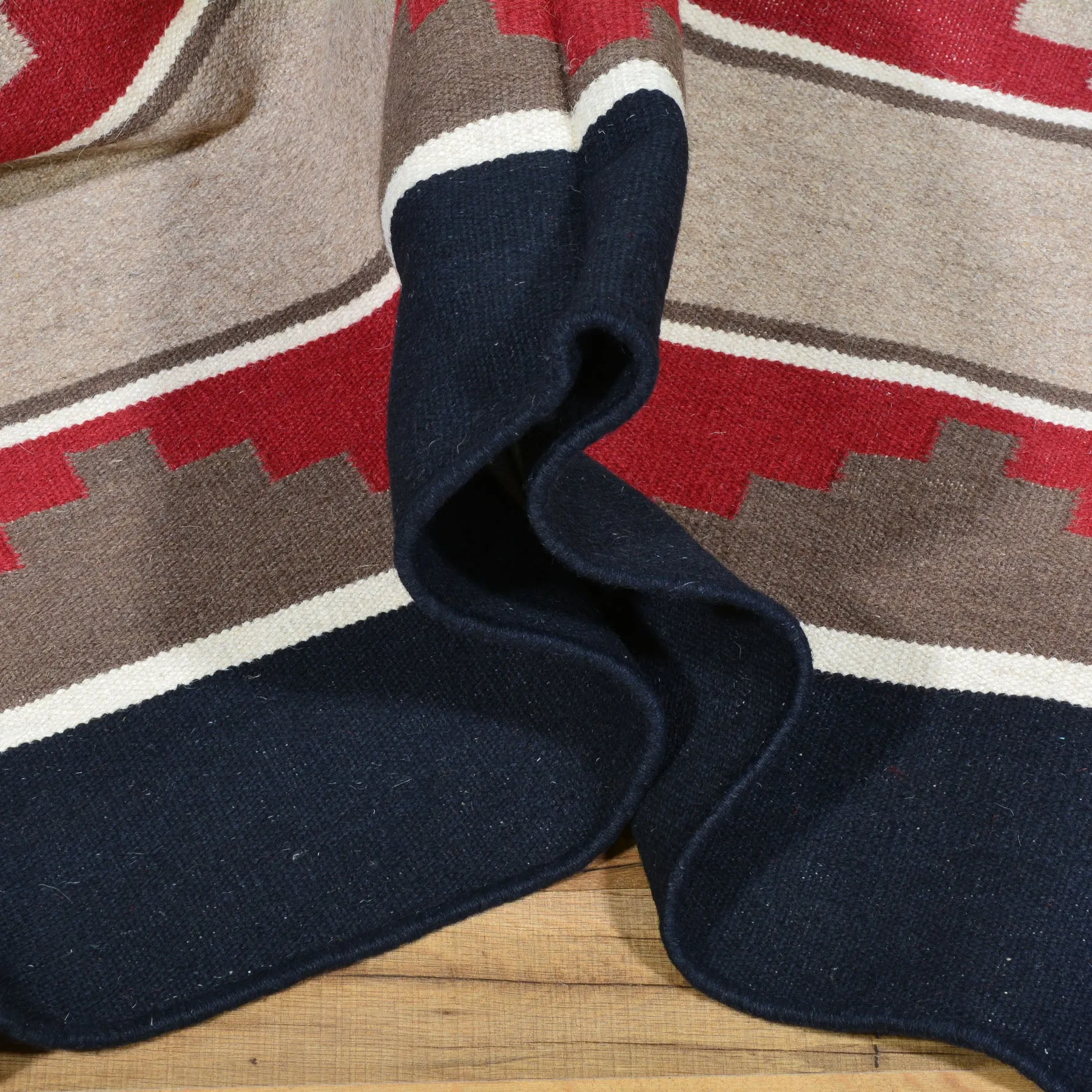 Hand-Woven Reversible Navajo Style Handmade Wool Rug (Size 8.0 X 10.0) Cwral-3453