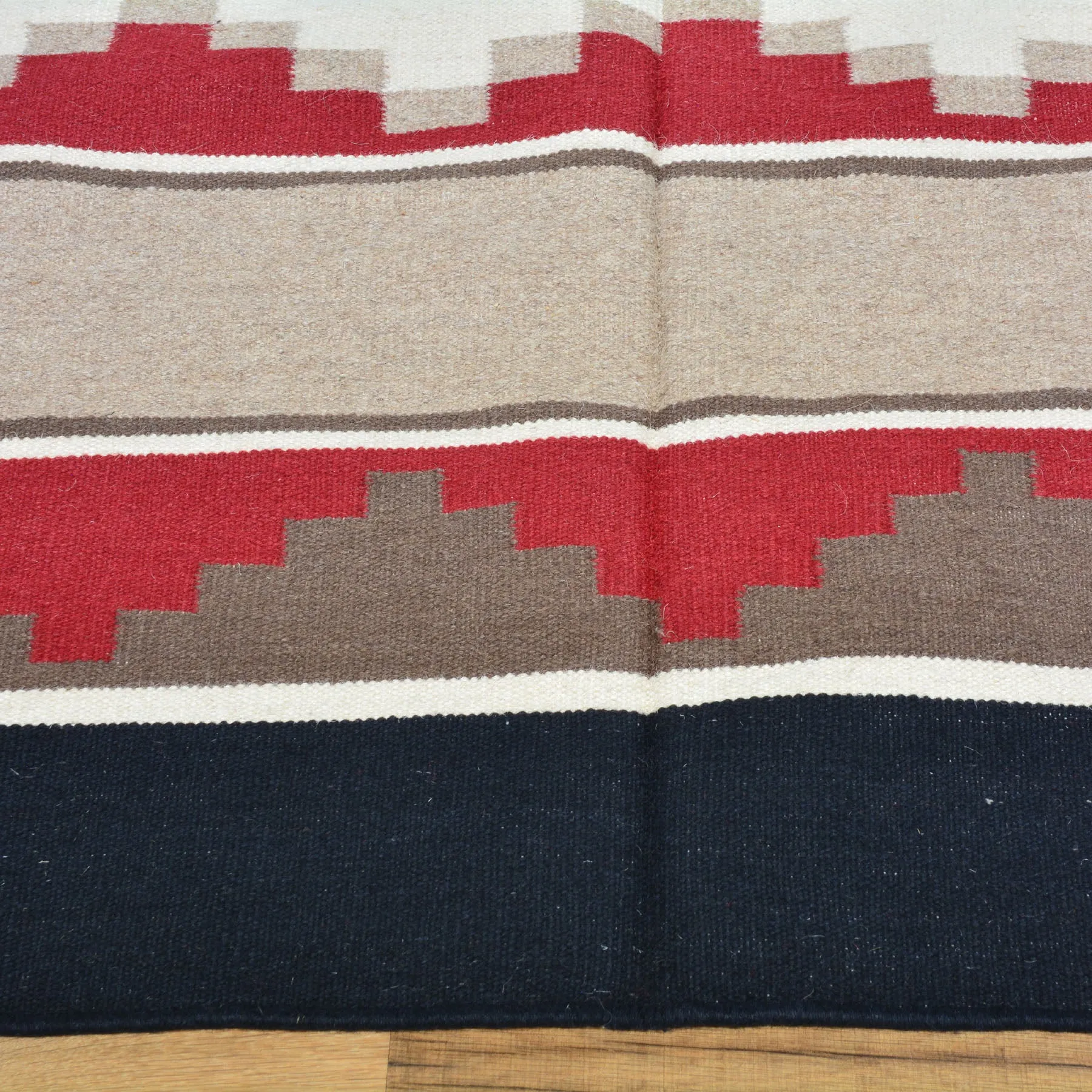 Hand-Woven Reversible Navajo Style Handmade Wool Rug (Size 8.0 X 10.0) Cwral-3453