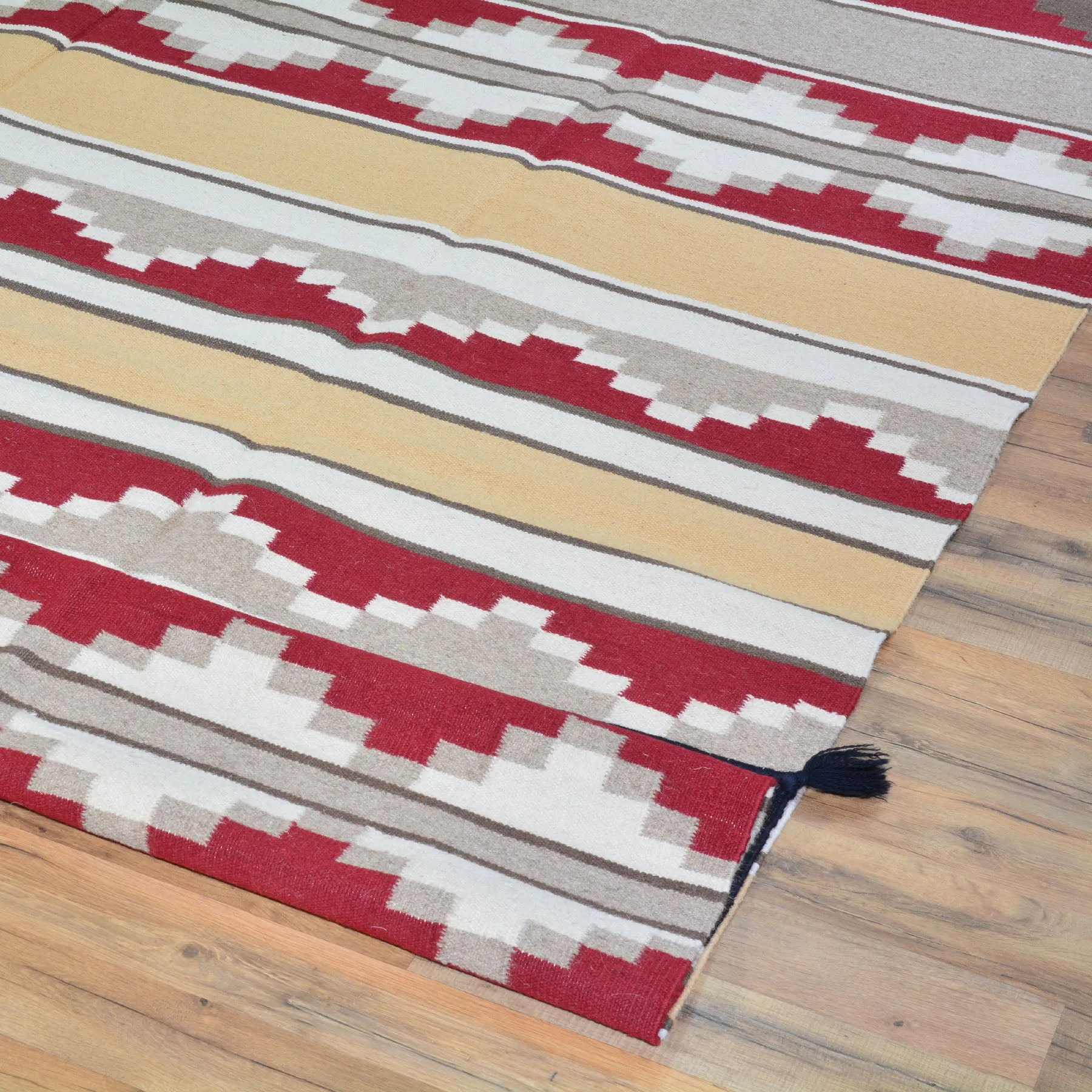 Hand-Woven Reversible Navajo Style Handmade Wool Rug (Size 8.0 X 10.0) Cwral-3453