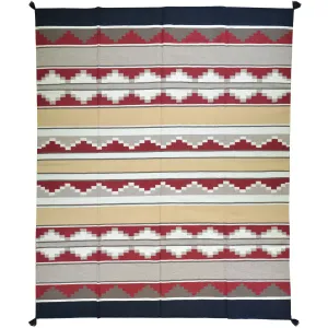 Hand-Woven Reversible Navajo Style Handmade Wool Rug (Size 8.0 X 10.0) Cwral-3453