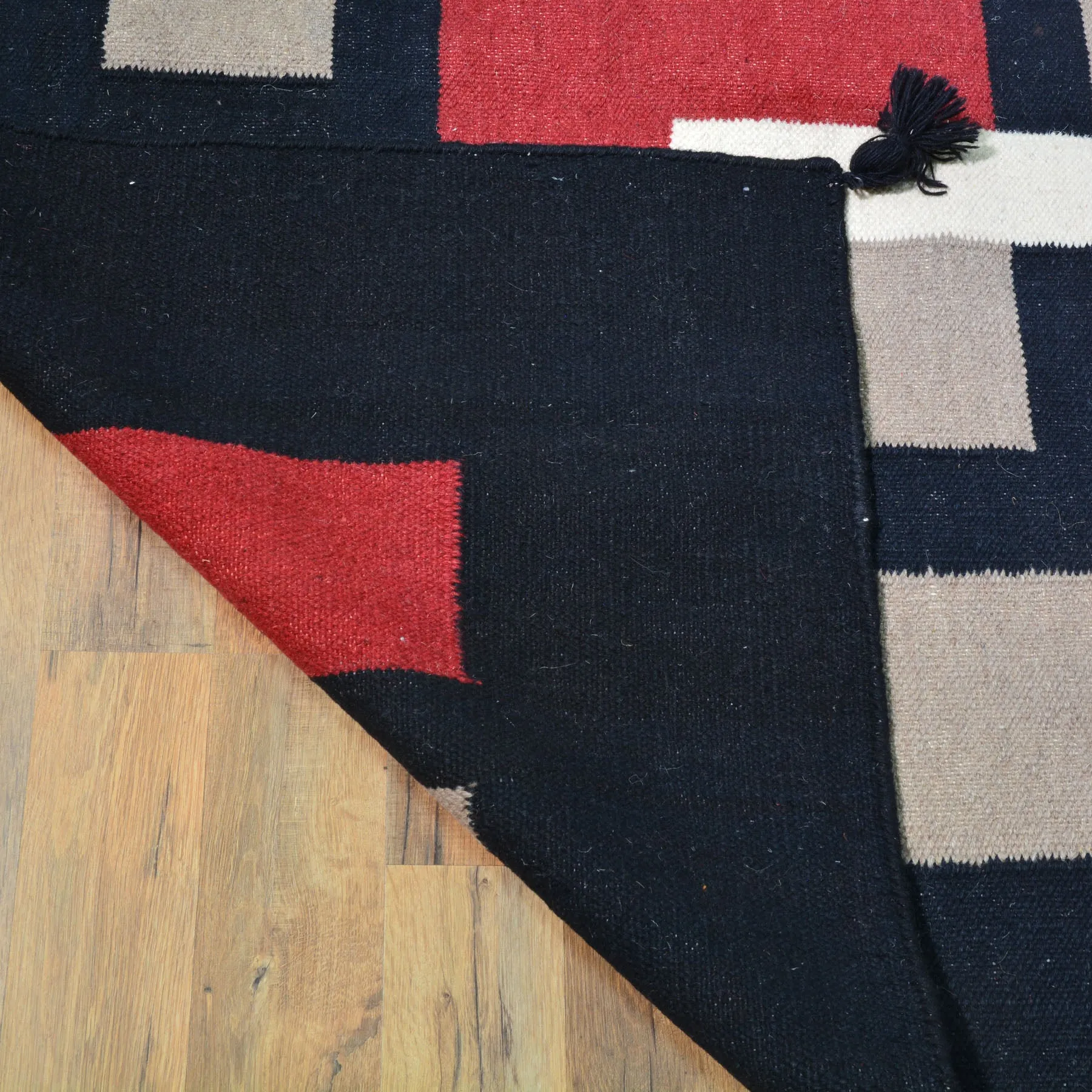 Hand-Woven Reversible Southwestern Design Handmade Wool Kilim (Size 9.10 X 14.0) Cwral-10506