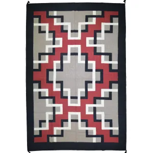 Hand-Woven Reversible Southwestern Design Handmade Wool Kilim (Size 9.10 X 14.0) Cwral-10506