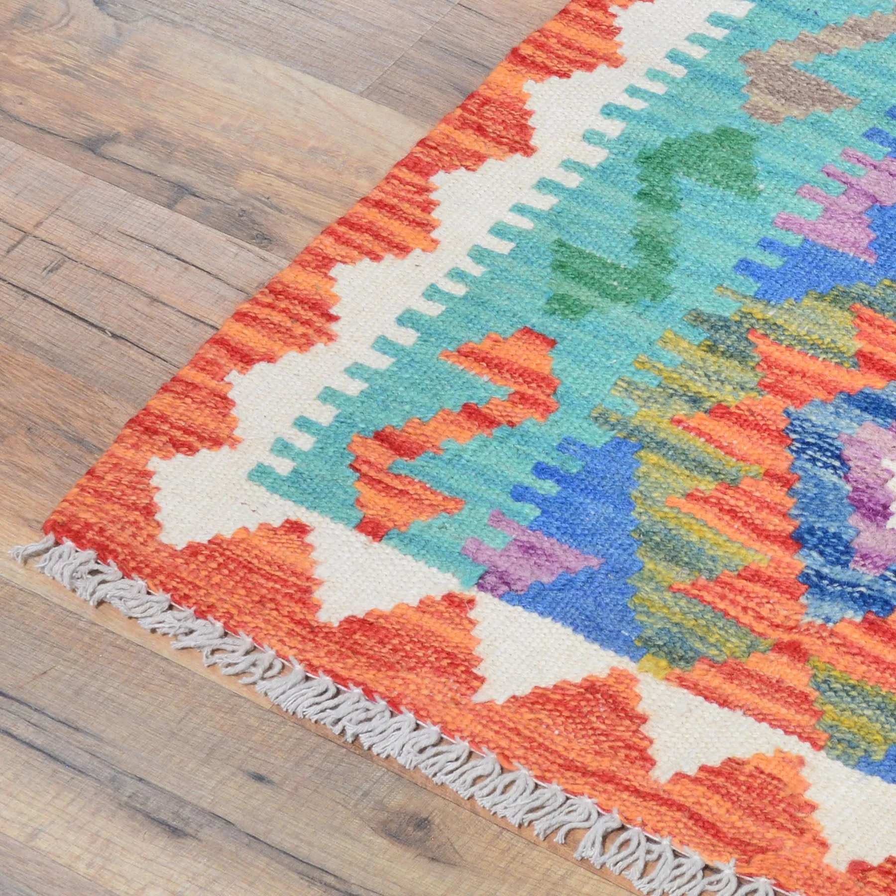 Hand-Woven Reversible Tribal Kilim Handmade Wool Rug (Size 2.1 X 2.9) Cwral-9414