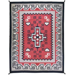 Hand-Woven Southwestern Style Handmade Wool Rug (Size 8.10 X 11.9) Cwral-6870