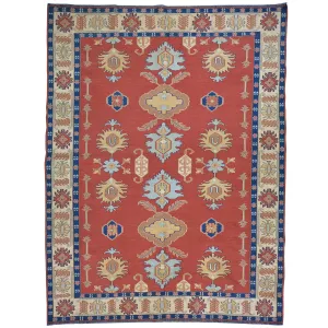 Hand-Woven Tribal Afghan Soumak Caucasian Design Wool Rug (Size 5.11 X 7.11) Brral-4113