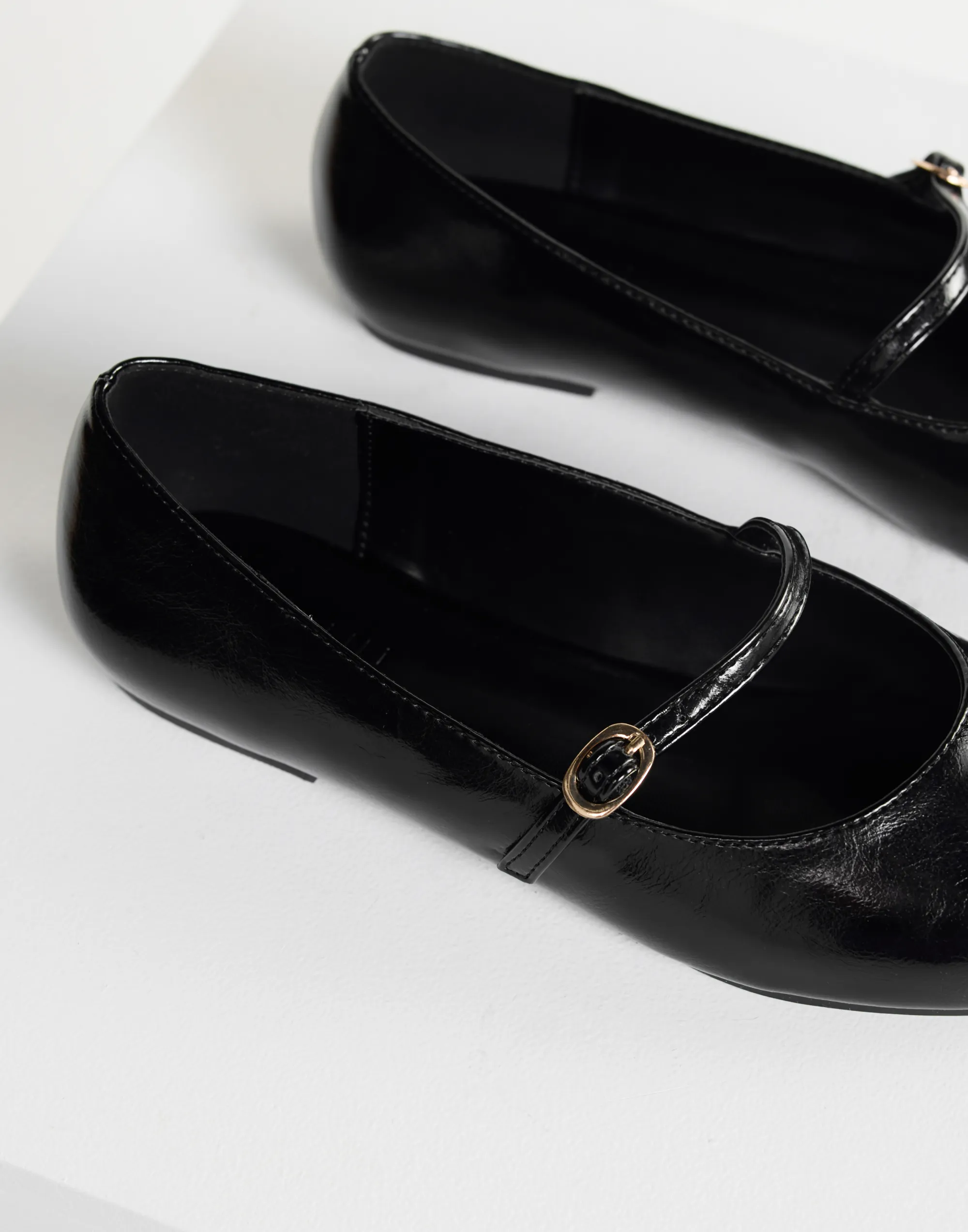 Harriette Ballet Flat (Black Shine)  - By Billini