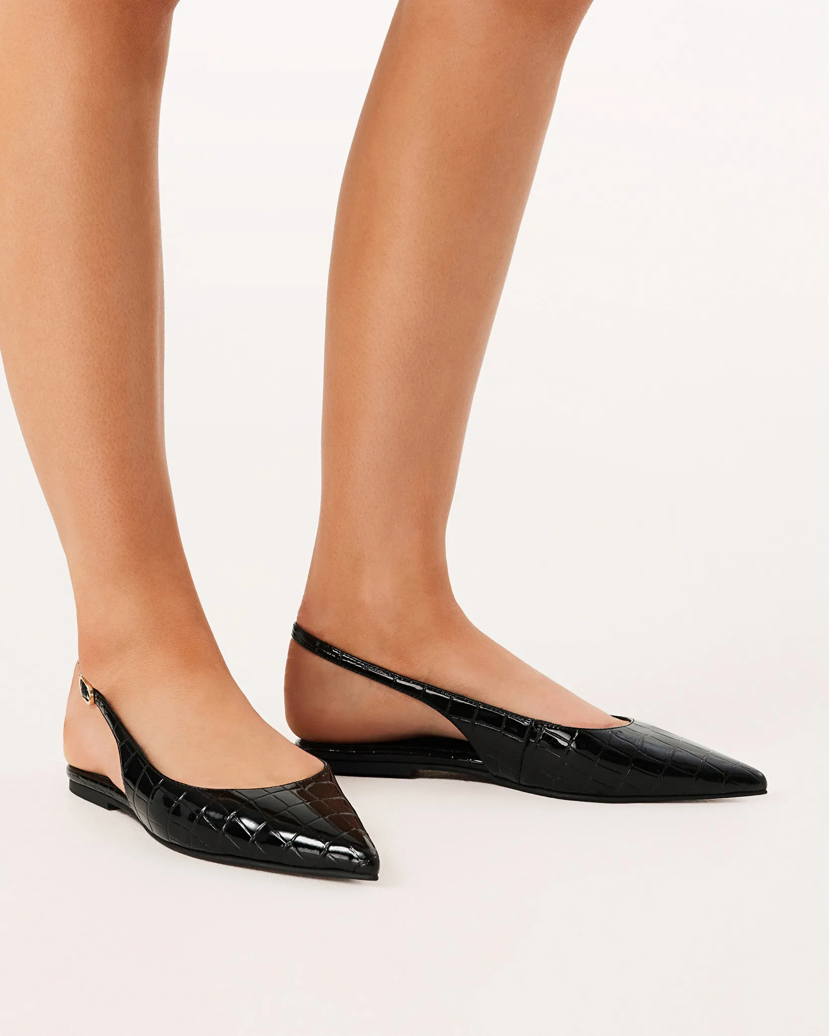 HENNA - BLACK PATENT CROC
