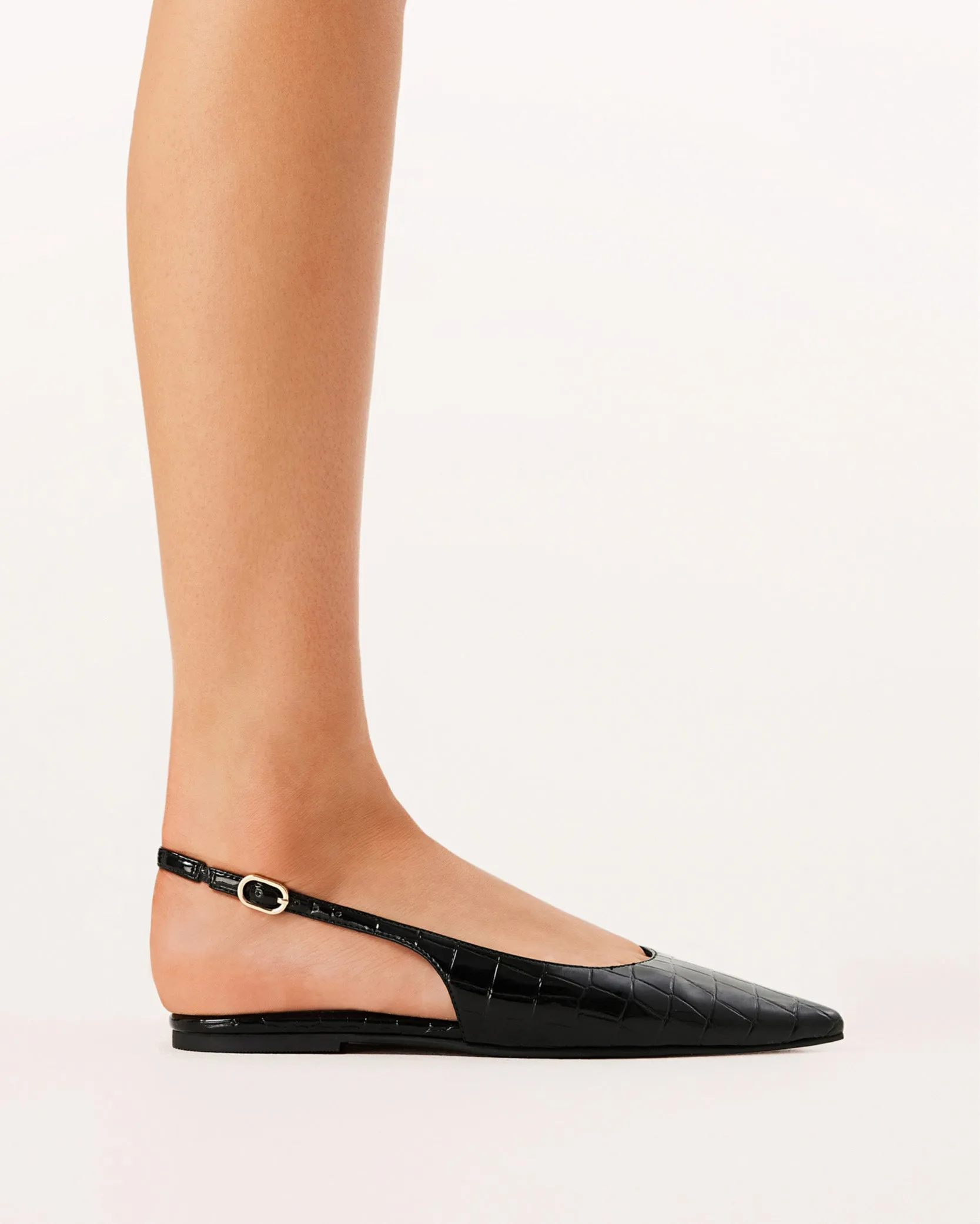 HENNA - BLACK PATENT CROC