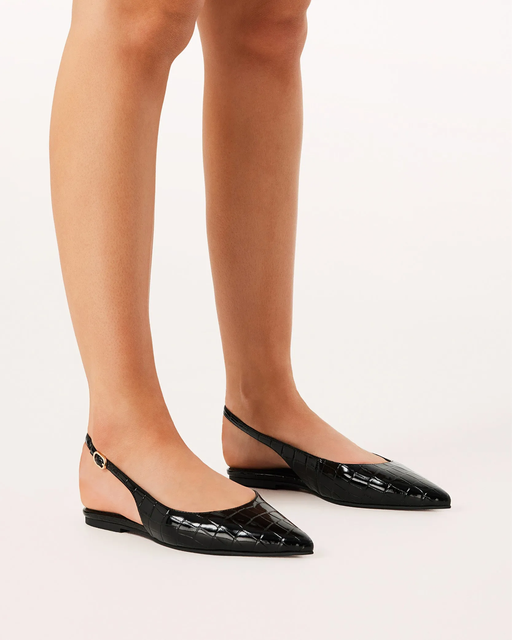 HENNA - BLACK PATENT CROC